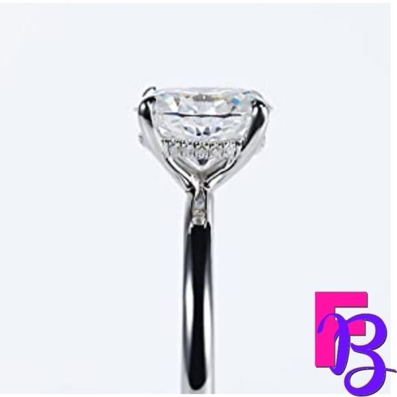 2 CT Moissanite Oval Engagement Ring Anniversary Birthday Gift - Picture 6 of 17